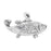 Sterling Silver Charm, Trout Fish 18x11.5mm, 1 Piece