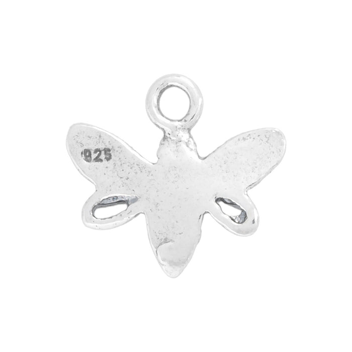 Sterling Silver Charm, Small Bumble Bee 13.5x12.5mm, 1 Piece