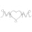 Pendant Link, Mom with Middle Heart 35.5x14.5mm, Sterling Silver (1 Piece)