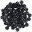 CzechMates Glass, 4-Hole QuadraLentil Beads 6mm, Matte Jet Black (2.5" Tube)