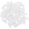 CzechMates Glass, 3-Hole Beam Beads 10x3.5mm, Opaque White Luster (2.5