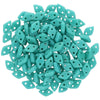CzechMates Glass, 2-Hole Diamond Beads 4x6mm, 8 Grams, Turquoise