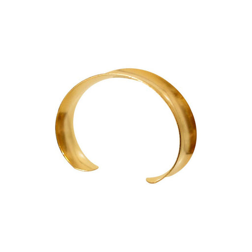 Solid Brass Concave Cuff Bracelet Base 19mm 0.75" Wide (1 Piece)