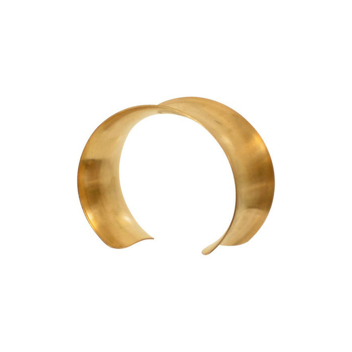 Solid Brass Concave Cuff Bracelet Base 25.5mm 1.00" Wide (1 Piece)