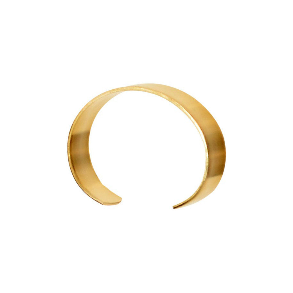 Solid Brass Flat Cuff Bracelet Base 12.7mm 0.50" Wide (1 Piece)