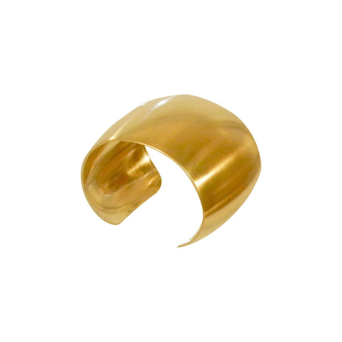 Solid Brass Domed Cuff Bracelet Base 50.8mm 2.00" Wide (1 Piece)