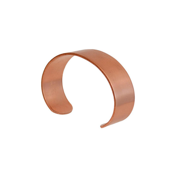 Solid Copper Flat Cuff Bracelet Base 146mm 5.75" Wide (1 Piece)