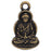 TierraCast Pewter Charm, Seated Buddha with Loop 21.5x12mm, 1 Piece, Brass Oxide