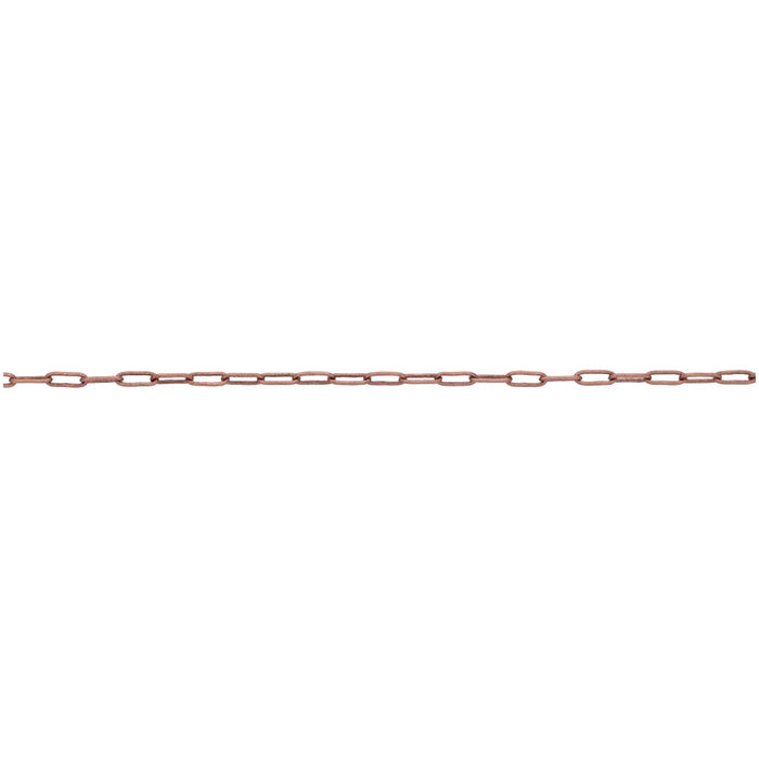 Antiqued Copper Paperclip Cable Chain, 5.9x1.75mm Links, by the Foot