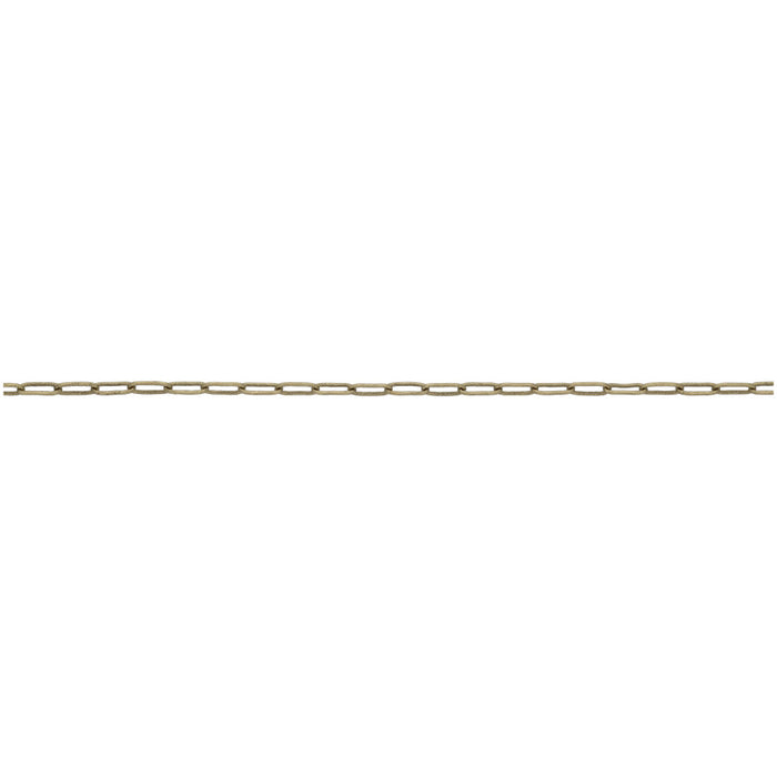 Antiqued Brass Paperclip Cable Chain, 5.9x1.75mm Links, by the Foot