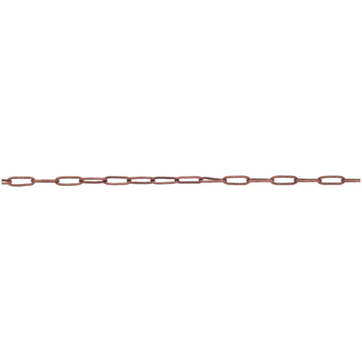 Antiqued Copper Paperclip Cable Chain, 7.9x2.3mm Links, by the Foot