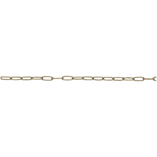 Antiqued Brass Paperclip Cable Chain, 7.9x2.3mm Links, by the Foot
