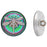 Czech Glass 18mm Round Dragonfly, Iridescent Platinum Paint Button by Raven's Journey