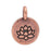 TierraCast Pewter, Round Lotus Flower Charm 16.5x11.5mm, Antiqued Copper Plated (1 Piece)