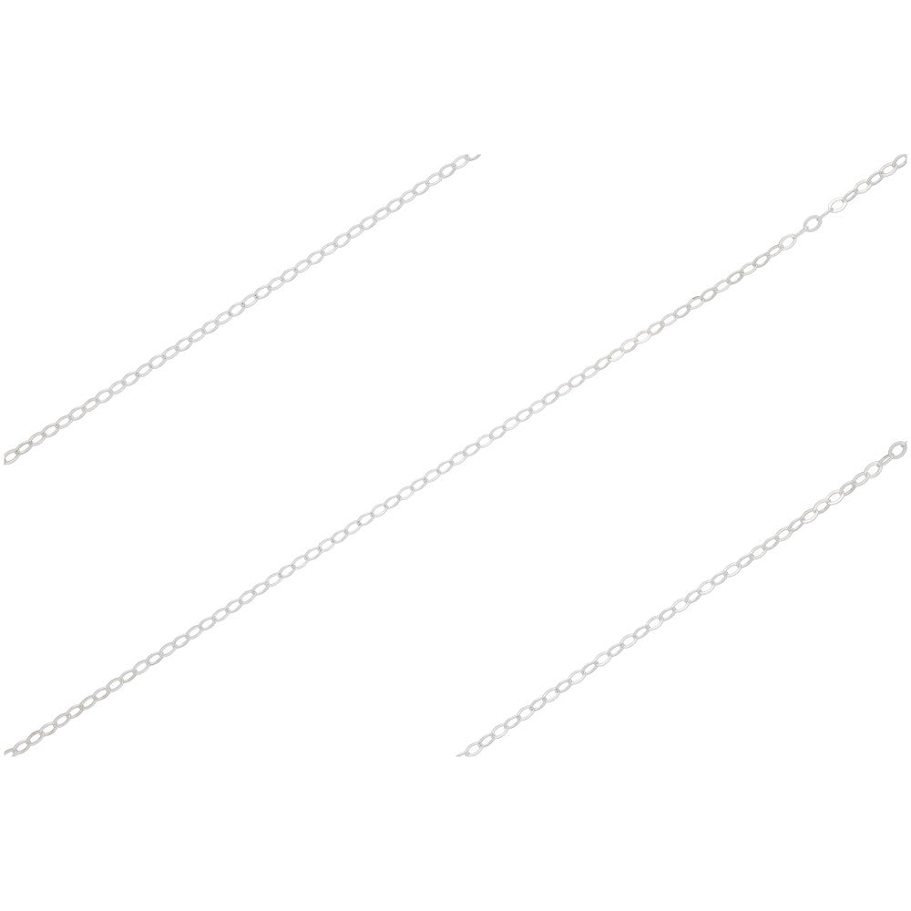 Sterling Silver Delicate Cable Chain, 1.5mm, by the Foot