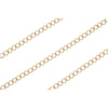 22K Gold Plated Curb Chain, 5mm, Unfinished, by the Foot