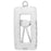 Sterling Silver Charm, Rectangle with Crane Bird 31.5x15mm, 1 Piece
