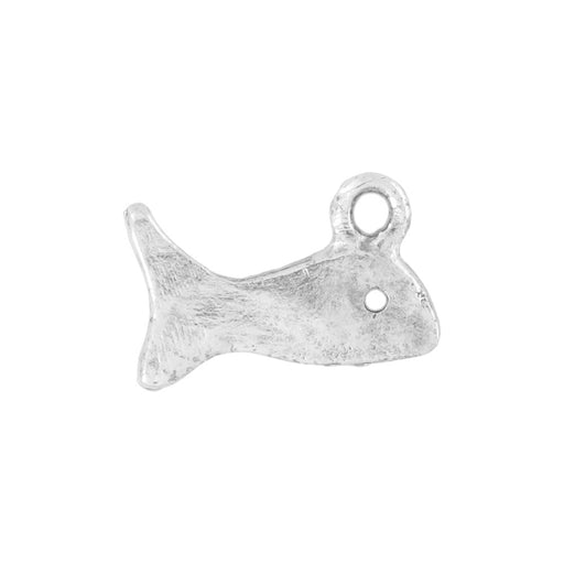 Sterling Silver Charm, Fish 12mm, 1 Piece