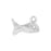 Sterling Silver Charm, Fish 12mm, 1 Piece