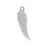 Sterling Silver Charm, Small Double Sided Wing Length 16mm, Width 5mm, 1 Piece
