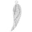 Sterling Silver Charm, Large Double Sided Wing 27.5x8mm , 1 Piece