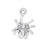Sterling Silver Charm, Tiny Spider 14x11.5mm, 1 Piece
