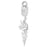 Sterling Silver Charm, Arrow with Dragon 31.5x7mm, 1 Piece