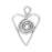 Sterling Silver Charm, Spiraled Heart 16.5x12mm, 1 Piece