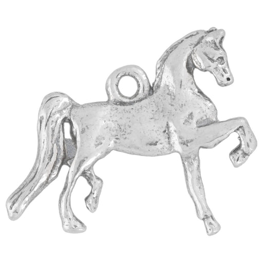 Sterling Silver Charm, Show Horse 17.5x22mm, 1 Piece