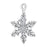 Sterling Silver Charm, Ornate Snowflake 19x13mm (1 Piece)