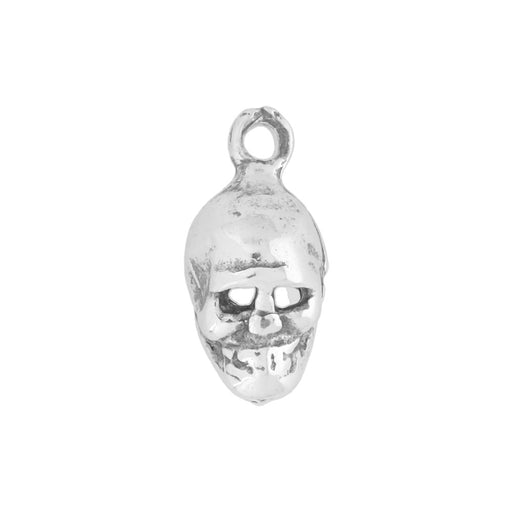 Sterling Silver Charm, Small Skull 12.5x5mm, 1 Piece