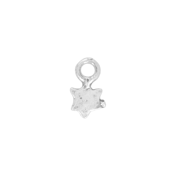 Sterling Silver Charm, Poinsettia Flower 7.2x4mm, 1 Piece