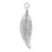 Sterling Silver Charm, Small Leaf 19.5x5.5mm, 1 Piece