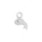 Sterling Silver Charm, Tiny Fish 7x7mm, 1 Piece