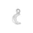 Sterling Silver Charm, Tiny Crescent Moon 10x5.5mm, 1 Piece
