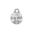 Sterling Silver Charm, Moon Face 10.5x8mm, 1 Piece