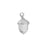 Sterling Silver Charm, Tiny Acorn 10.5x5.5, 1 Piece