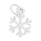 Sterling Silver Charm, Dainty Snowflake 15x12.5mm (1 Piece)