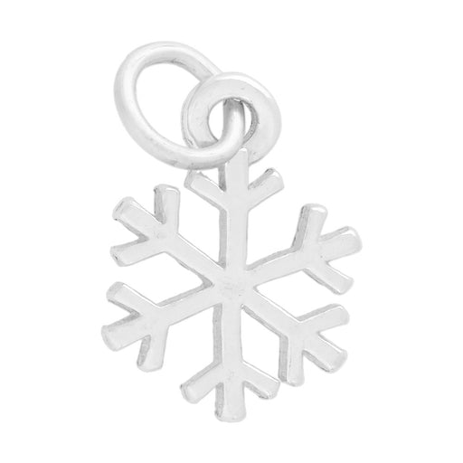 Sterling Silver Charm, Dainty Snowflake 15x12.5mm (1 Piece)