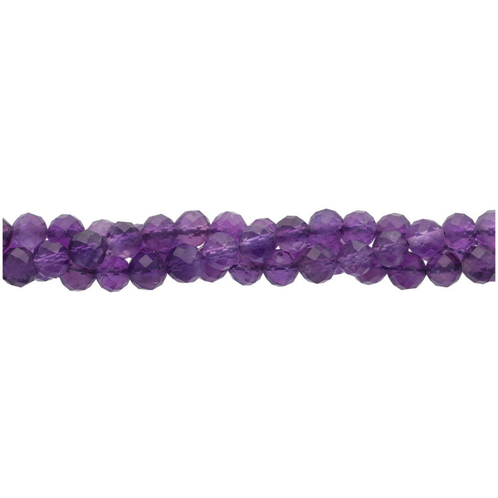 Dakota Stones Gemstone Beads, Purple Amethyst, Faceted Round 6mm (16 Inch Strand)
