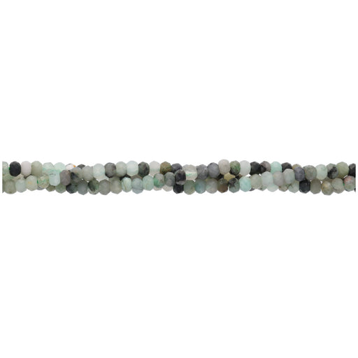 Dakota Stones Gemstone Beads, Emerald, Micro-Faceted Rondelle 3mm (16 Inch Strand)