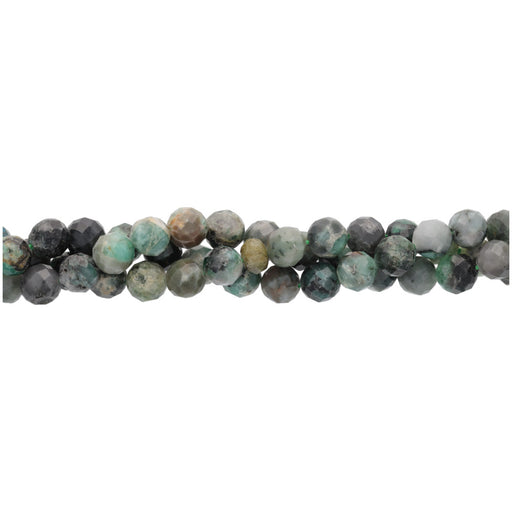 Dakota Stones Gemstone Beads, Emerald, Faceted Round 6mm (16 Inch Strand)