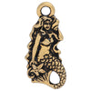 Pewter Charm, Mermaid 23mm, Antiqued Gold Plated, By TierraCast (1 Piece)