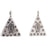 Hill Tribe Silver Triangular Pendant With Fish Design