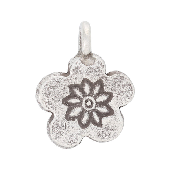 Hill Tribe Silver Flower Drop