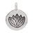 Hill Tribe Silver Lotus Round Pendant