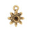 Bezel Charm, Tiny Daisy Flower with Bezel for PP24 Chaton, Antiqued Gold, by Nunn Design (1 Piece)