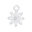 Bezel Charm, Tiny Daisy Flower with Bezel for PP24 Chaton, Bright Silver, by Nunn Design (1 Piece)