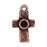 Bezel Charm, Cross with Bezel for PP24 Chaton, Antiqued Copper, by Nunn Design (1 Piece)