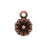 Charm, Itsy Aster Flower 12x8.5mm, Antiqued Copper, by Nunn Design (1 Piece)